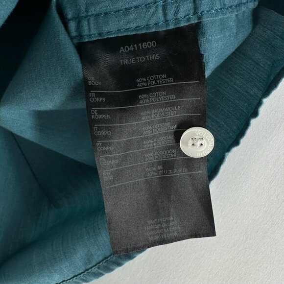 Volcom Shirt Mens Sz XL Classic Fit Button Down Short Sleeve Cotton Blend Blue - Picture 9 of 12